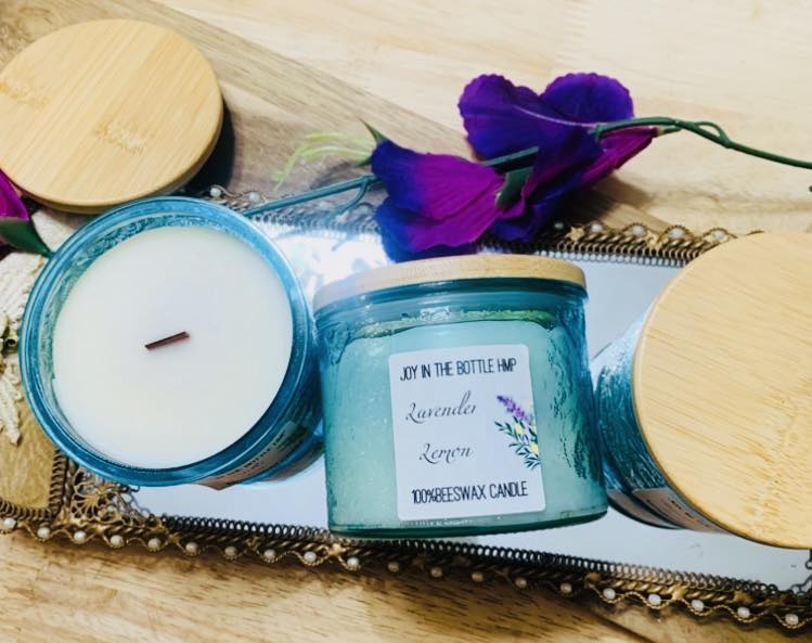 Lavender Lemon 10 oz Beeswax Candle