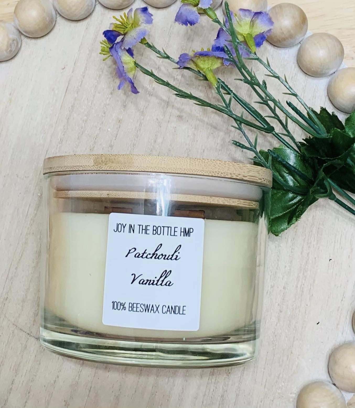 Patchouli Vanilla 100% beeswax candle