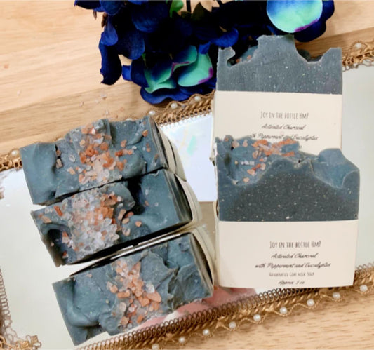 Activated Charcoal with Peppermint and Eucalyptus Goat Milk Soap