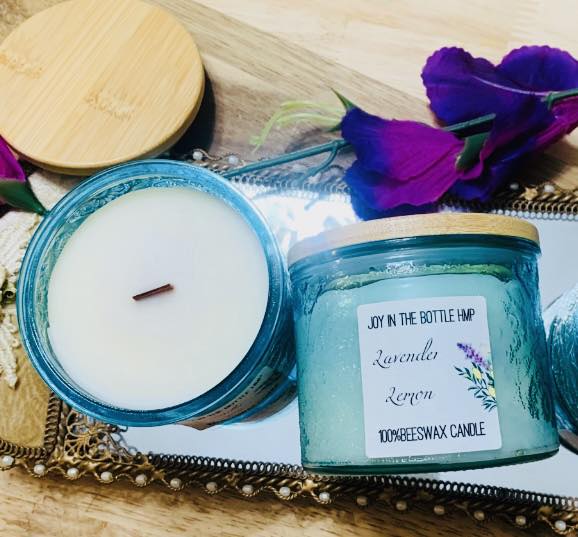 Lavender Lemon 10 oz Beeswax Candle