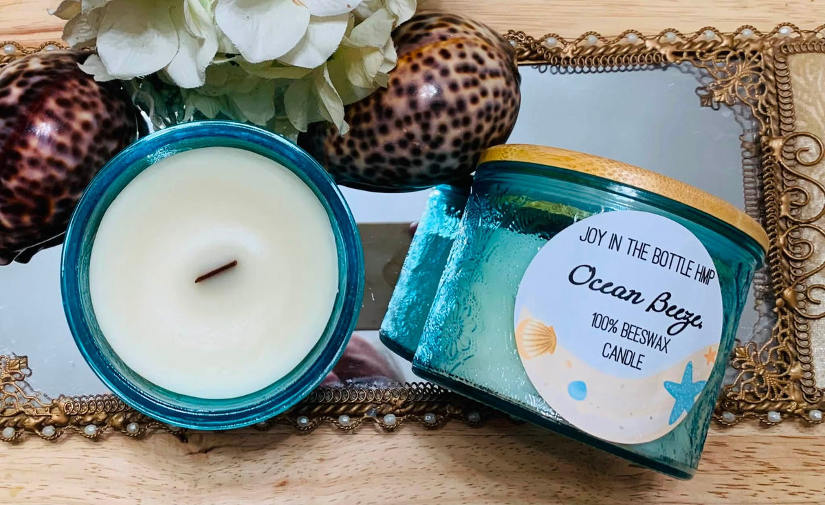 Ocean Breeze Beeswax Candle